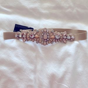 Express Beaded Belt (Nude/Blush)
